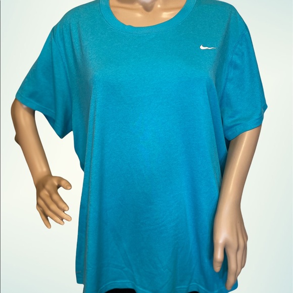 Nike Plus Size Dri-Fit Turquoise Tee T-Shirt Size 1X VGC - Picture 1 of 4